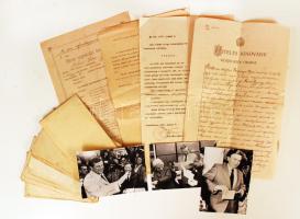 cca 1906-1980 Vegyes okmány tétel: adásvételi szerződések, elemi népiskolai, hajó- és gépipari tanfolyam bizonyítványok, valamint 3 db fénykép, egységesen 14,5×10,5 cm