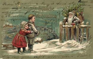 Christmas, Santa Claus, Serie 9. Emb. litho (Rb)