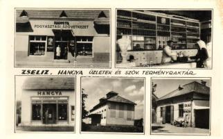 Zseliz, Hangya üzletek, és szövetkezeti terményraktár / cooperative stores and granary