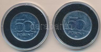 DN "Nagy Magyarok / Szent István, Könyves Kálmán" (2x) multicolor emlékérme sorozat 50Ft ezüstözött CuNi, egyik tanúsítvánnyal T:2