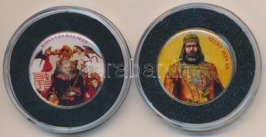 DN "Nagy Magyarok / Szent István, Könyves Kálmán" (2x) multicolor emlékérme sorozat 50Ft e...