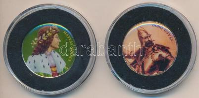 DN "Nagy Magyarok / Mátyás király, Dobó István" (2x) multicolor emlékérme sorozat 50Ft ezü...