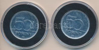 DN "Nagy Magyarok / Batthyány Lajos, Csontváry-Kosztka Tivadar" (2x) multicolor emlékérme sorozat 50Ft ezüstözött CuNi tanúsítvánnyal T:2