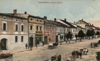 Szepesbéla, Fő utca, Gretzmacher Árpád kereskedése; saját kiadása / main street, shop (EK)