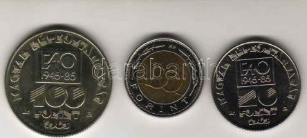 1985-2002. 20Ft + 100Ft "FAO IV" sor + 100Ft "Kossuth" T:BU