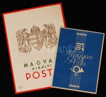 cca 1920-1947 A Magyar Posta két dísztávirata budapesti címekre.