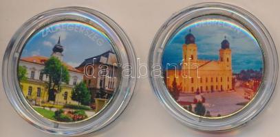 DN "Zalaegerszeg" + "Debrecen" (2x) multicolor emlékérme sorozat 200Ft CuNi T:2