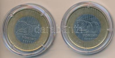 DN "Dunaújváros" + "Sopron" (2x) multicolor emlékérme sorozat 200Ft CuNi T:2