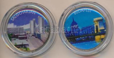 DN "Budapest" + "Salgótarján" (2x) multicolor emlékérme sorozat 200Ft CuNi T:2