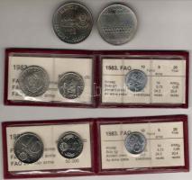 1983. 20f + 5Ft + 10Ft + 100Ft "FAO II" sor (2x) T:BU eredeti csomagolásban, tanúsítvánnyal