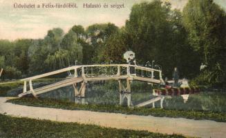 Félixfürdő, Halastó; kiadja Engel József / fishing lake