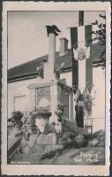 1941 Páva, Hősi emlékmű és országzászló / military monument, national flag, photo