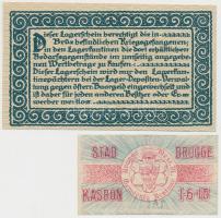 Csehország (történelmi tartomány) / Brüx / hadifogolytábor ~1915-1916. 50h + Belgium / Brugge 1915. ...