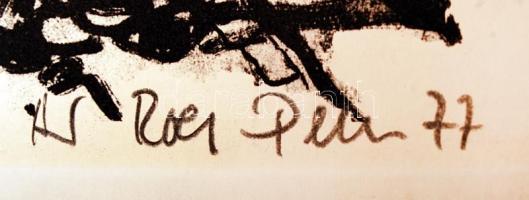 Hans Rolf Peter: Schlossgasse, Hambach. Nyomat, papír, jelzett, 35x46 cm