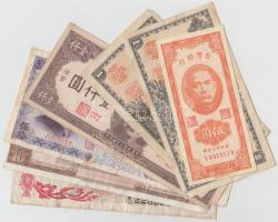 Vegyes: Kína 1945. 1000Y + Tajvan 1949. 50c + 1972. 50Y + Japán 1946. 1Y (2x) + Thaiföld 1953. 10B + 1968. 100B T:vegyes Mixed: China 1945. 1000 Yuan + Taiwan 1949. 50 Cents + 1972. 50 Yuan + Japan 1946. 1 Yen (2x) + Thailand 1953. 10 Baht + 1968. 100 Baht C:mixed Krause 289,1949,1982,85,76,79