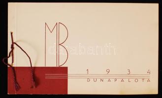 1934 Meghívó a Minta Bálra, a szervezők és a tisztviselők névsorával.