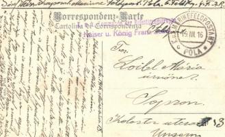 Pola, Riva / port at night (EB)