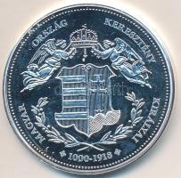 DN "Magyarország Keresztény Királyai / I. Ferenc József 1848-1916" Ag emlékérem (20,2g/0.333/38,36mm) T:PP
