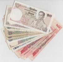 Thaiföld 1969-1996. 10B (2x) + 20B (5x) + 50B + 100B (4x) T:vegyes Thailand 1969-1996. 10 Baht (2x) + 20 Baht (5x) + 50 Baht + 100 Baht (4x) C:mixed Krause 83,84,87,88,90,97