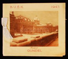 1942 "BUÉK 1943", a Gundel étterem meghívója a szilveszteri menüvel.