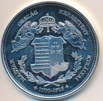 DN "Magyarország Keresztény Királyai / I. "Anjou" Mária 1382-1395" Ag emlékérem (20,2g/0.333/38,36mm) T:PP