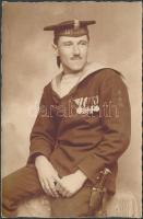 Az SMS Maros hadihajó matróza / mariner of SMS Maros, photo