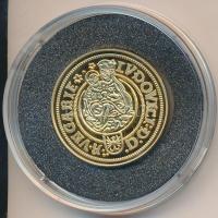 DN "Magyar aranypénzek utánveretben - II. Lajos aranyforint" aranyozott Ag emlékérem (5.5g...