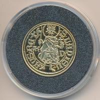 DN "Magyar aranypénzek utánveretben - V. László dukát" aranyozott Ag emlékérem (5.5g/0.333/25mm) T:PP Tanúsítvánnyal.