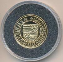 DN "Magyar aranypénzek utánveretben - V. László dukát" aranyozott Ag emlékérem (5.5g/0.333...