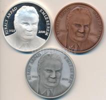 2006. "Király Árpád Emlékérem / Elektrotechnikai Múlt Megőrzéséért Alapítvány" (3x) ezüstözött, fém, Br emlékérmek T:PP,I,I-