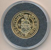 DN "Magyar aranypénzek utánveretben - II. Rákóczi György dukát" aranyozott Ag emlékérem (5.5g/0.333/25mm) T:PP Tanúsítvánnyal.