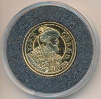 DN "Magyar aranypénzek utánveretben - II. Rákóczi György dukát" aranyozott Ag emlékérem (5...