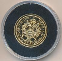 DN "Magyar aranypénzek utánveretben - II. Lipót dukát" aranyozott Ag emlékérem (5.5g/0.333...