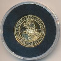 DN "Magyar aranypénzek utánveretben - II. Ferdinánd 10 dukát" aranyozott Ag emlékérem (5.5g/0.333/25mm) T:PP Tanúsítvánnyal.