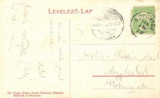 Bozovics, Posta, kaszárnya, templom; kiadja Káden József / post office, military barracks, church