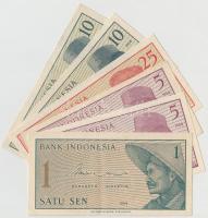 Indonézia 1964. 1S + 5S (2x) + 10S (2x) + 25S T:I,I-,II Indonesia 1964. 1 Sen + 5 Sen (2x) + 10 Sen (2x) + 25 Sen C:UNC,AU,XF Krause 90,91,92,93