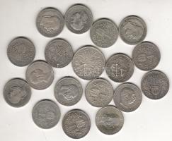 Ausztria 1893-1915. Kis hagyaték tétel 1K Ag (15x) + 2K (1x) néhány duplával + 1908.1K Ag "Jubileum" (2x) T:1,2,3