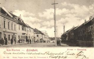 Kismarton, Eisenstadt; Főtér, kiadja Popper József / Hauptplatz / main square