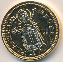 DN "Magyar Kincstár / Károly Róbert arany forint" aranyozott réz-cink emlékérem (20mm) T:P...