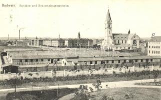 Ceske Budejovice, Budweis; Baraken und Rekonvaleszentenheim / military barracks, hospital