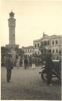 1933 Izmir, Smyrna; military barracks, clock tower, photo