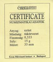 DN "Nemzetünk nagyjai - Kossuth Lajos" Ag emlékérem (15g/0.333/35mm) T:PP Tanúsítvánnyal