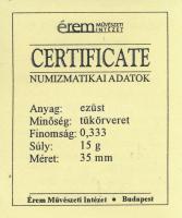 DN "Nemzetünk nagyjai - Szent István" Ag emlékérem (15g/0.333/35mm) T:PP Tanúsítvánnyal