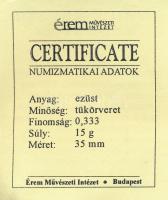 DN "Nemzetünk nagyjai - II. Rákóczi Ferenc" Ag emlékérem (15g/0.333/35mm) T:PP Tanúsítvánn...