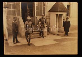 I. világháború galíciai front német és osztrák tisztek. Pecséttel jelzett. / WW. I. military photo 18x12 cm