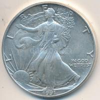 Amerikai Egyesült Államok 1991. 1$ Ag "Walking Liberty" T:1- 
USA 1991. 1 Dollar Ag "...