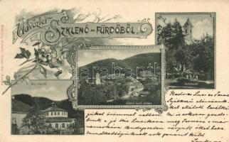 1899 Szklenófürdő, floral; kiadja Hrabéczy Kálmán