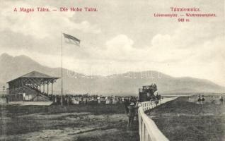 Tátralomnic, Lóversenytér; Kuszmann Gyula áruház kiadása / horse race field