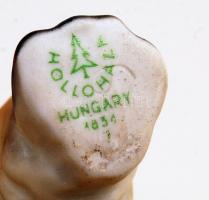 1 db Hollóházi porcelán kutya, hibátlan, jelzett, 1 db kerámia kutya, hibátlan, m: 12 sé 17 cm