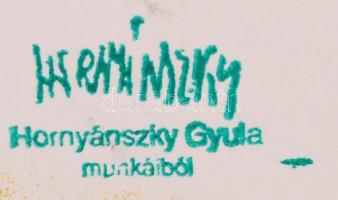Horánszky Gyula: Arc. Vegyes technika. Pecséttel jelzett. 19x24 cm